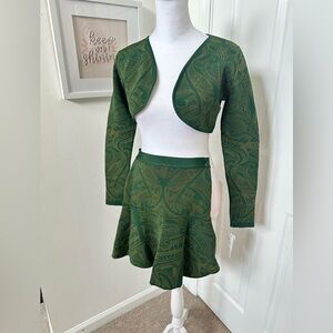 Cecilia Prado 2 piece skirt & top set in Green sz S / M